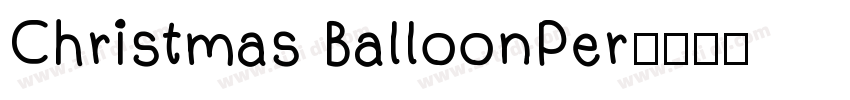 Christmas BalloonPer字体转换